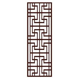 Imitation Redwood Lattice Window Film No Glue Chinese Style Sliding Door Static Window Film Frosted Glass Window Film; 15x39 inch