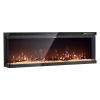 72 inch Electric Fireplace Three Sided Glass Wall Mounted Recessed 1500W