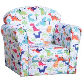 Qaba Dinosaur Kids Armchair Thick Padding Comfortable Sofa for Childrens Playroom Fun