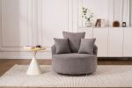 LY-031GY SWIVEL COMPRESSION CHAIR: Single-seat compression chair, Crochet yarn material, Full Sponge Compression Swivel Chair