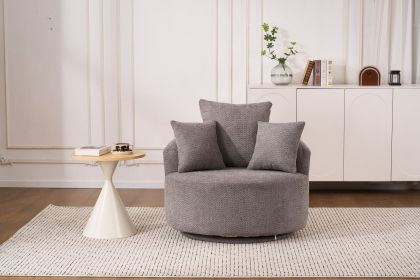 LY-031GY SWIVEL COMPRESSION CHAIR: Single-seat compression chair, Crochet yarn material, Full Sponge Compression Swivel Chair