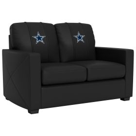 Silver Loveseat with Dallas Cowboys Primary Logo