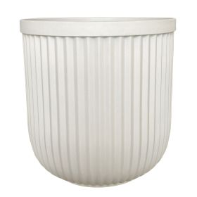 16"W x 16"L x 15.8"H Ellan White Resin Plant Pot Planter