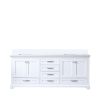 White Double Bath Vanity 80 in. W x 22 in. D, with White Quartz Top