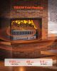 20 Inch Electric Fireplace Log Heater with Remote 5 Flame Brightness Timer