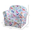 Qaba Dinosaur Kids Armchair Thick Padding Comfortable Sofa for Childrens Playroom Fun