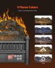 20 Inch Electric Fireplace Log Heater with Remote 5 Flame Brightness Timer