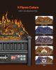 16 Inch Electric Fireplace Log Heater with Remote 5 Flame Brightness Timer