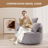 LY-031GY SWIVEL COMPRESSION CHAIR: Single-seat compression chair, Crochet yarn material, Full Sponge Compression Swivel Chair