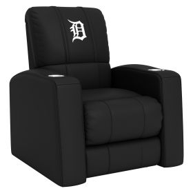 Relax Home Theater Recliner with Detroit Tigers White (Material: Top Grain Leather *Custom Order 8 Week Lead time No Returns*)